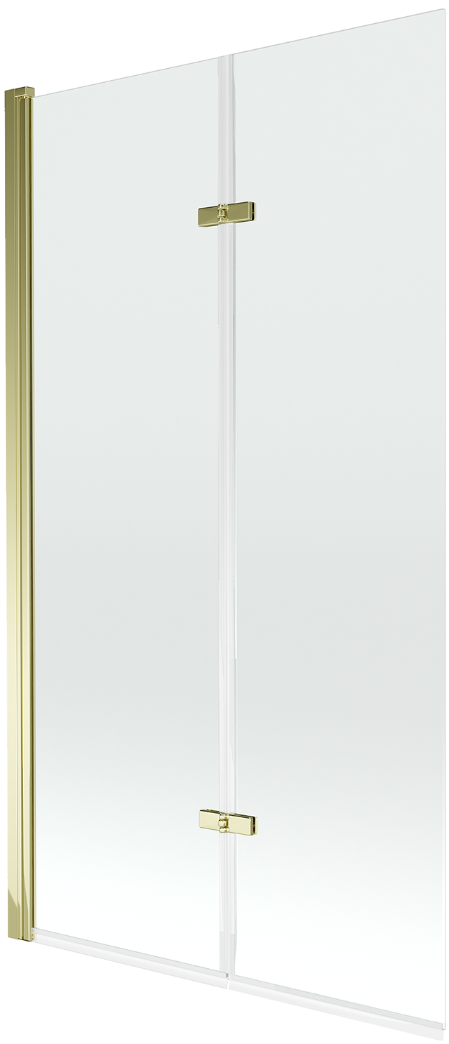 Mexen Castor vaňová zástena dvojkrídlová 100 x 150 cm, Priehľadné, Zlatá - 892-100-002-50-00
