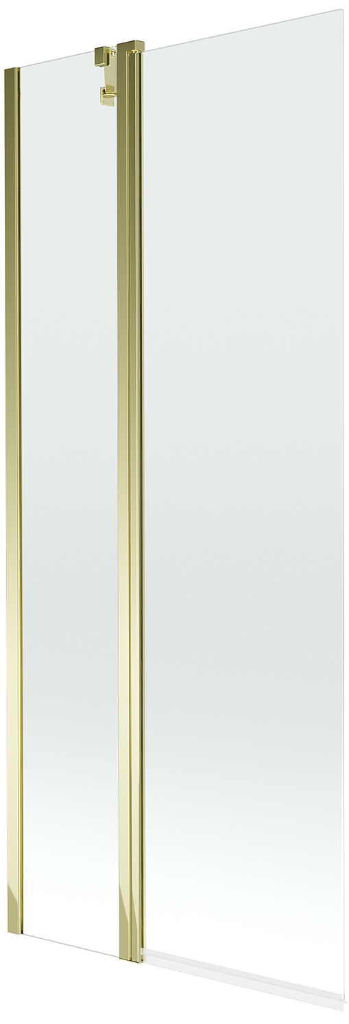 Mexen Flip vaňová zástena jednokrídlová 80 x 150 cm, Priehľadné, Zlatá - 894-080-101-50-00