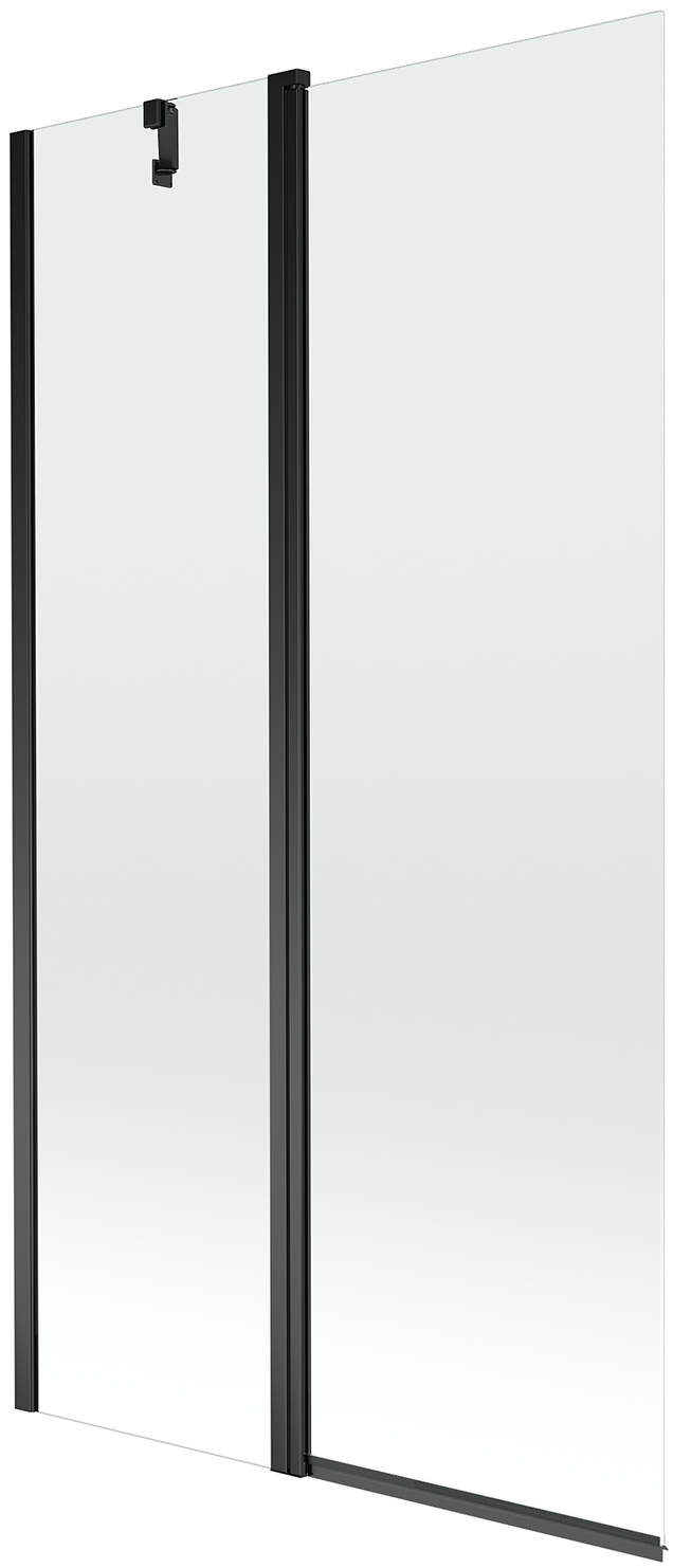 Mexen Flip vaňová zástena jednokrídlová 100 x 150 cm, Priehľadné, Čierna - 894-100-101-70-00