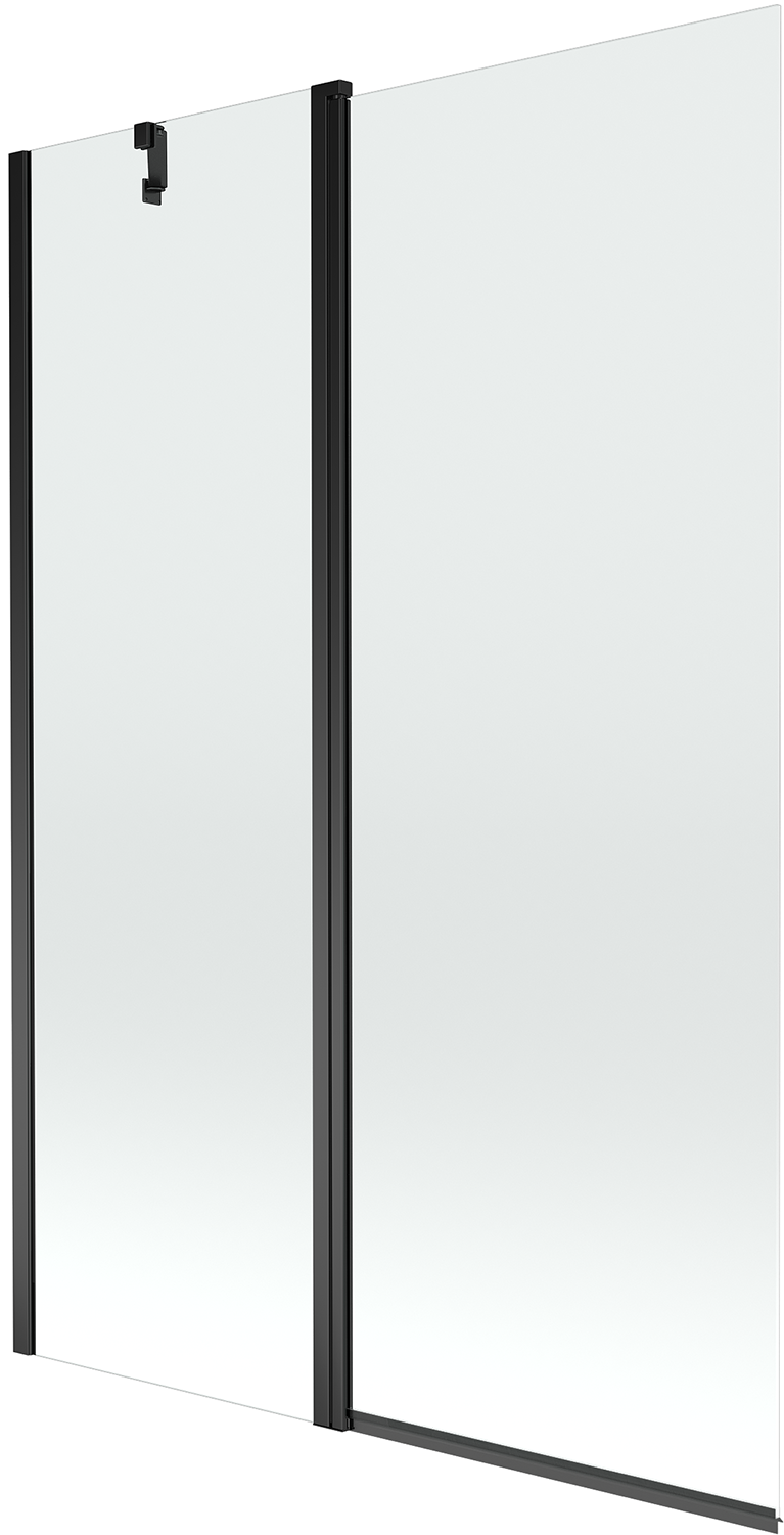 Mexen Flip vaňová zástena jednokrídlová 120 x 150 cm, Priehľadné, Čierna - 894-120-101-70-00