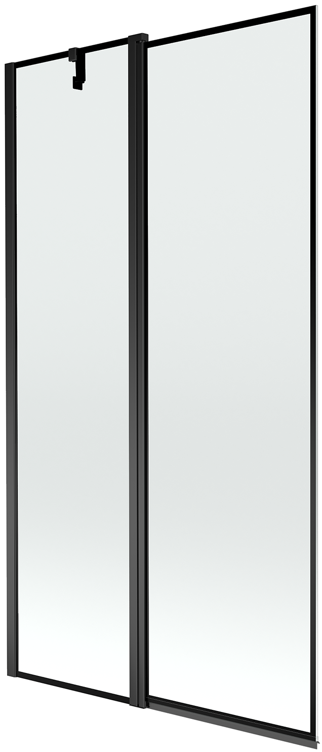 Mexen Flip vaňová zástena jednokrídlová 100 x 150 cm, Čierny vzor, Čierna - 894-100-101-70-70