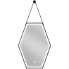 Mexen Orla kúpeľňové zrkadlo s podsvietením 50 x 70 cm, LED 6000K, ochrana proti zahmleniu, čierny rám - 9815-050-070-611-70