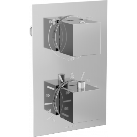 Mexen Cube termostatická vaňovo-sprchová batéria s 2 vývodmi, chrómová - 77502-00