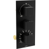 Mexen Cube termostatická vaňovo-sprchová batéria s 3 vývodmi, čierna - 77503-70