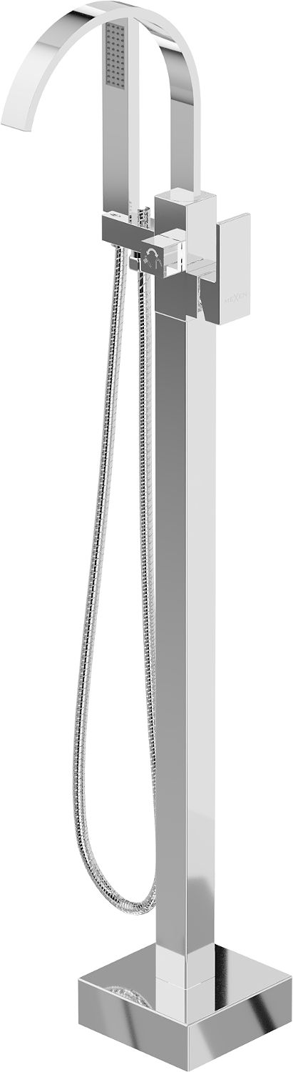 Mexen Veda voľne stojaca vaňová batéria, chrómová - 75433-00