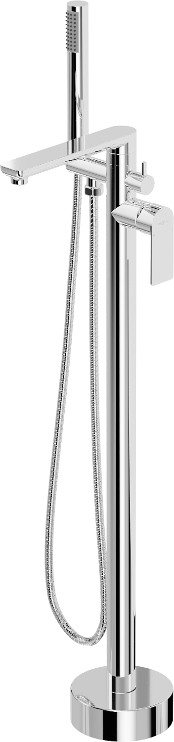 Mexen Leda voľne stojaca vaňová batéria, chrómová - 75633-00