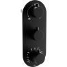 Mexen Kai termostatická vaňovo-sprchová batéria s 3 vývodmi, čierna - 77603-70
