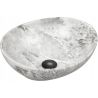 Mexen Elza umývadlo na dosku 40 x 33 cm, biely kameň - 21014093