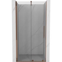 Mexen Velar posúvacie sprchové dvere 90 cm, Priehľadné, Zlatoružová - 871-090-000-01-60