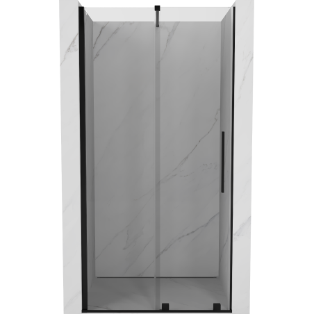 Mexen Velar posúvacie sprchové dvere 120 cm, Priehľadné, Čierne - 871-120-000-01-70