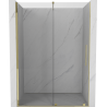 Mexen Velar posúvacie sprchové dvere 130 cm, Priehľadné, zlaté - 871-130-000-01-50