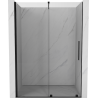 Mexen Velar posúvacie sprchové dvere 130 cm, Priehľadné, Čierne - 871-130-000-01-70