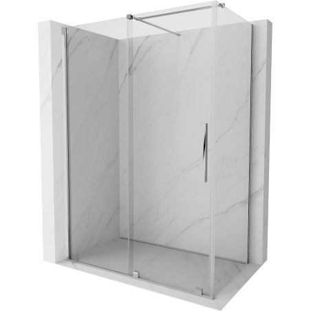 Mexen Velar sprchová kabína, posuvné dvere 140 x 75 cm, Priehľadné, Chrómová - 871-140-075-01-01