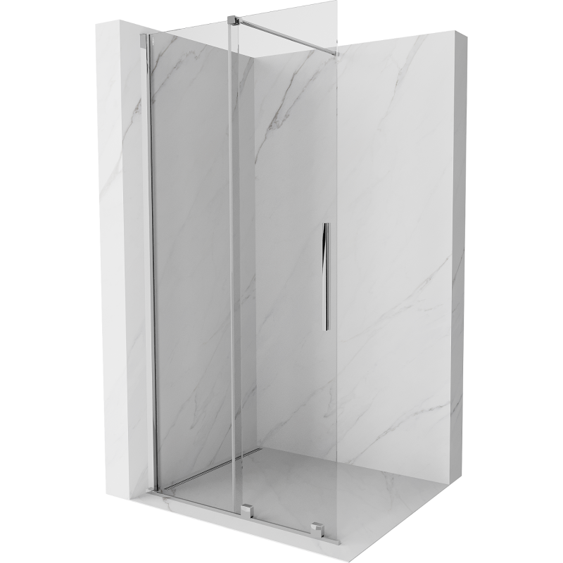 Mexen Velar posúvacie sprchové dvere Walk-in 110 cm, Priehľadné, Chrómová - 871-110-000-03-01