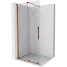 Mexen Velar posúvacie sprchové dvere Walk-in 70 cm, Priehľadné, Zlatoružová - 871-070-000-03-60