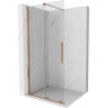 Mexen Velar posúvacie sprchové dvere Walk-in 70 cm, Priehľadné, kefovaná meď - 871-070-000-03-65