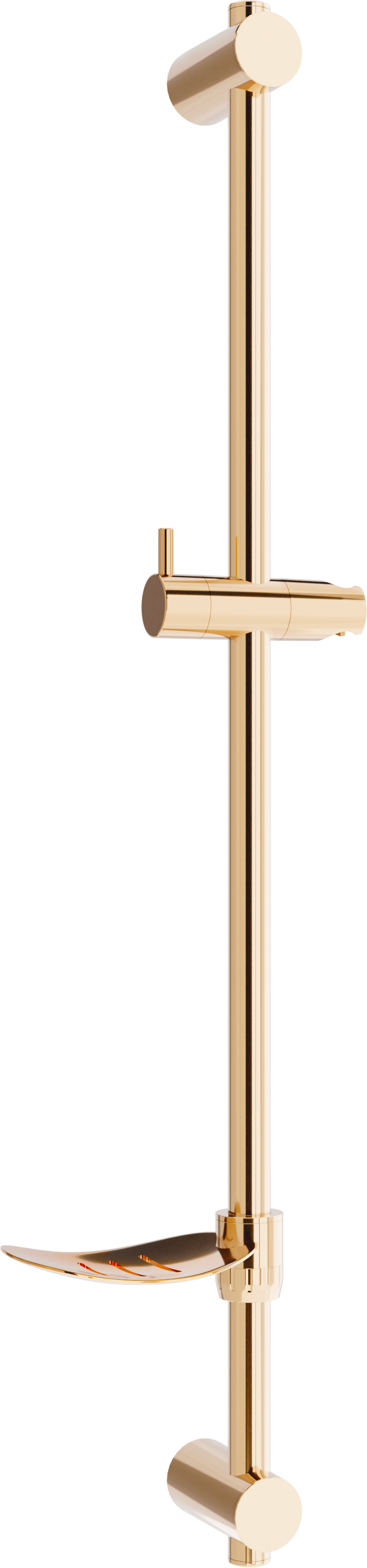 Mexen DF sprchový stojan s mydelničkou 80 cm, zlatoružová - 79382-60