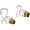Mexen radiátorové rohové ventily, biele - W901-000-20