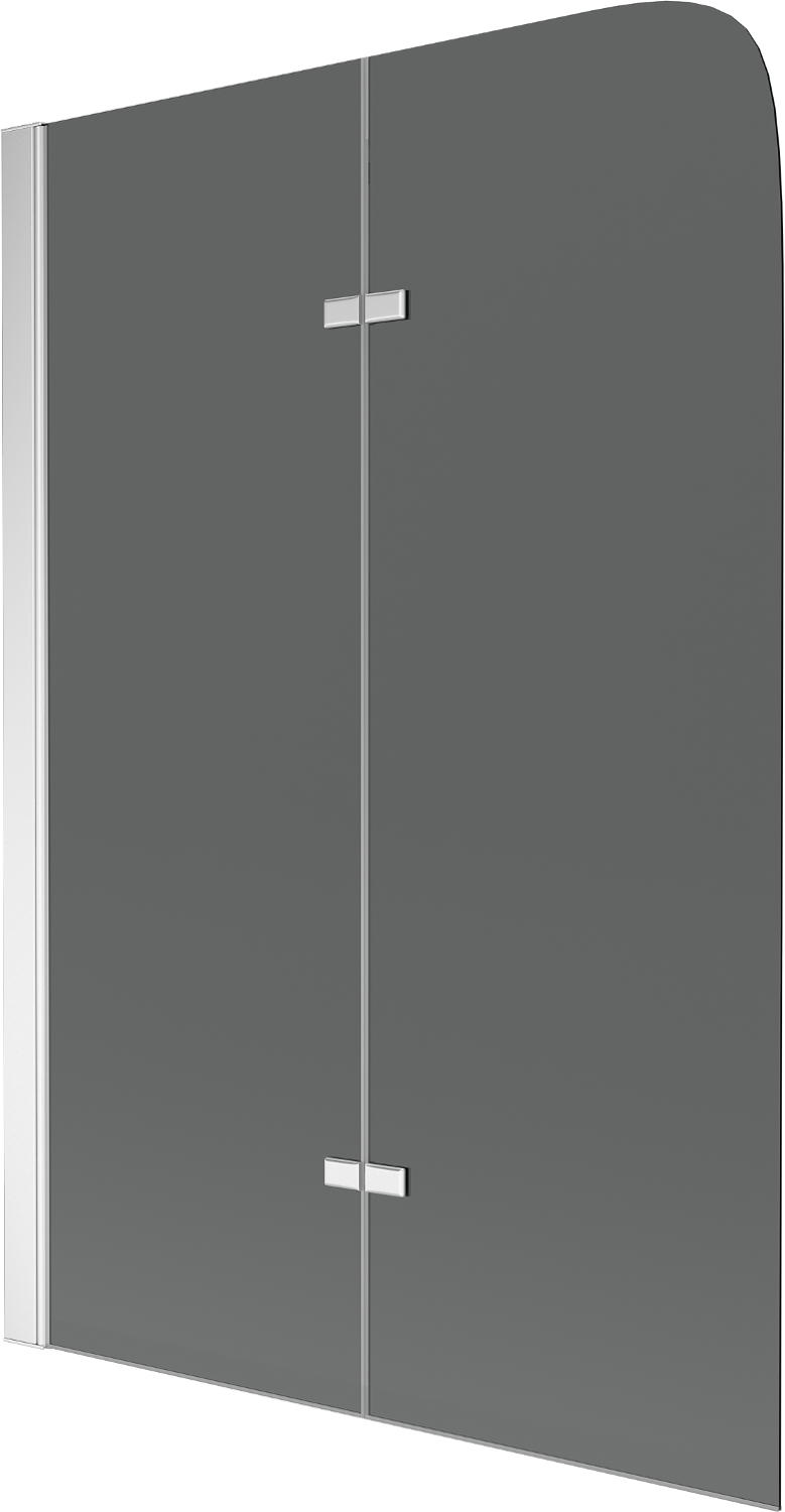 Mexen Felix vaňová zástena dvojkrídlová 80 x 140 cm, grafitová čierna, chrómová - 890-080-002-01-40