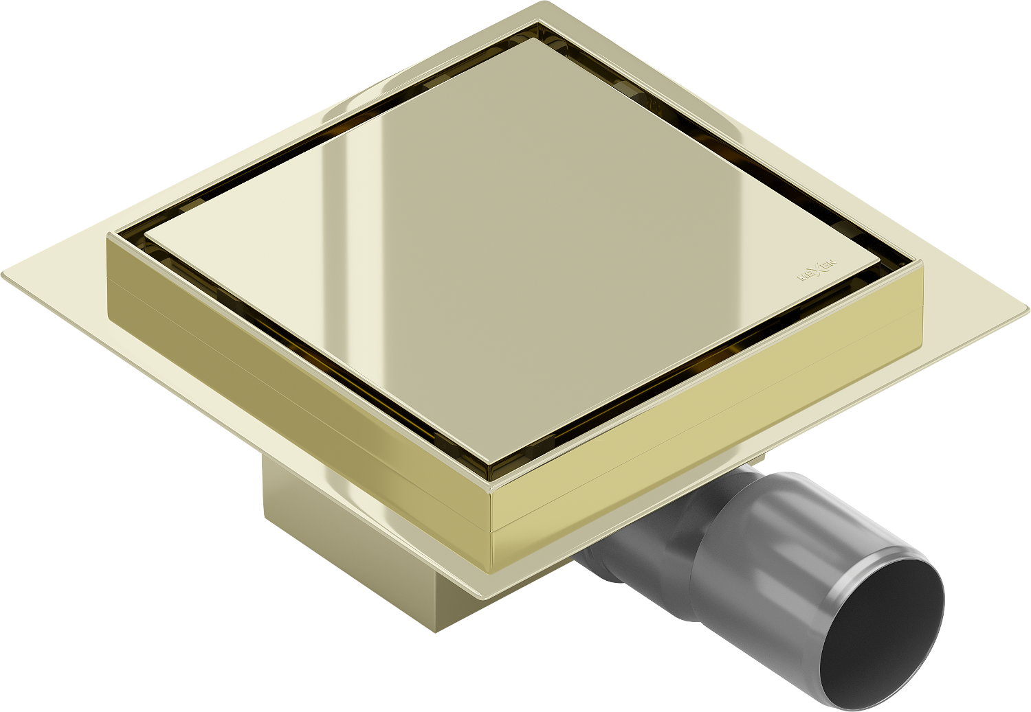 Mexen Flat podlahový odtok štvorcový 12 x 12 cm, zlatá - 1510012