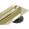 Mexen Flat 360° Slim odtokový žľab otočný 60 cm, zlatá - 1541060