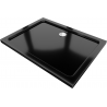 Mexen Flat obdĺžniková sprchová vanička slim 100 x 90 cm, čierna, sifon chromový- 40709010