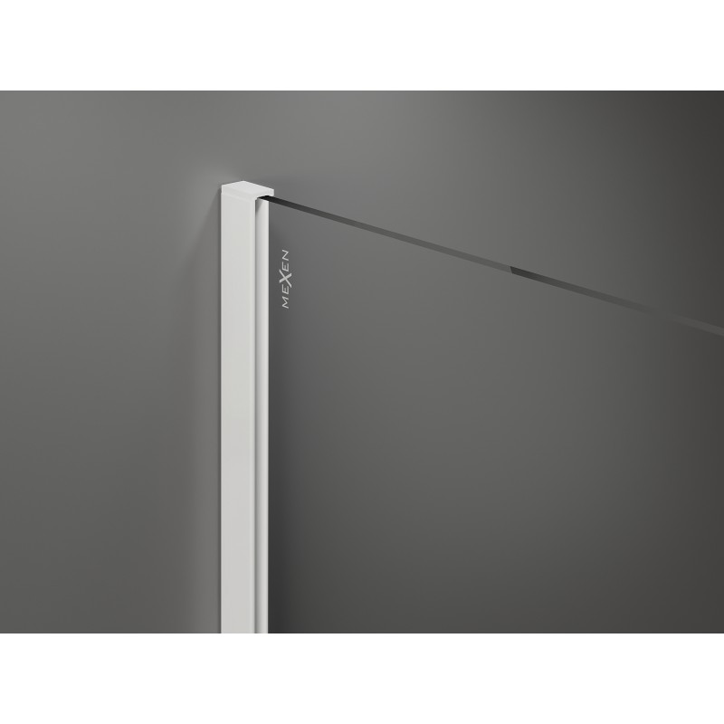 Mexen lišta na stenu pre sprchovú stenu, biela - 800-00-20