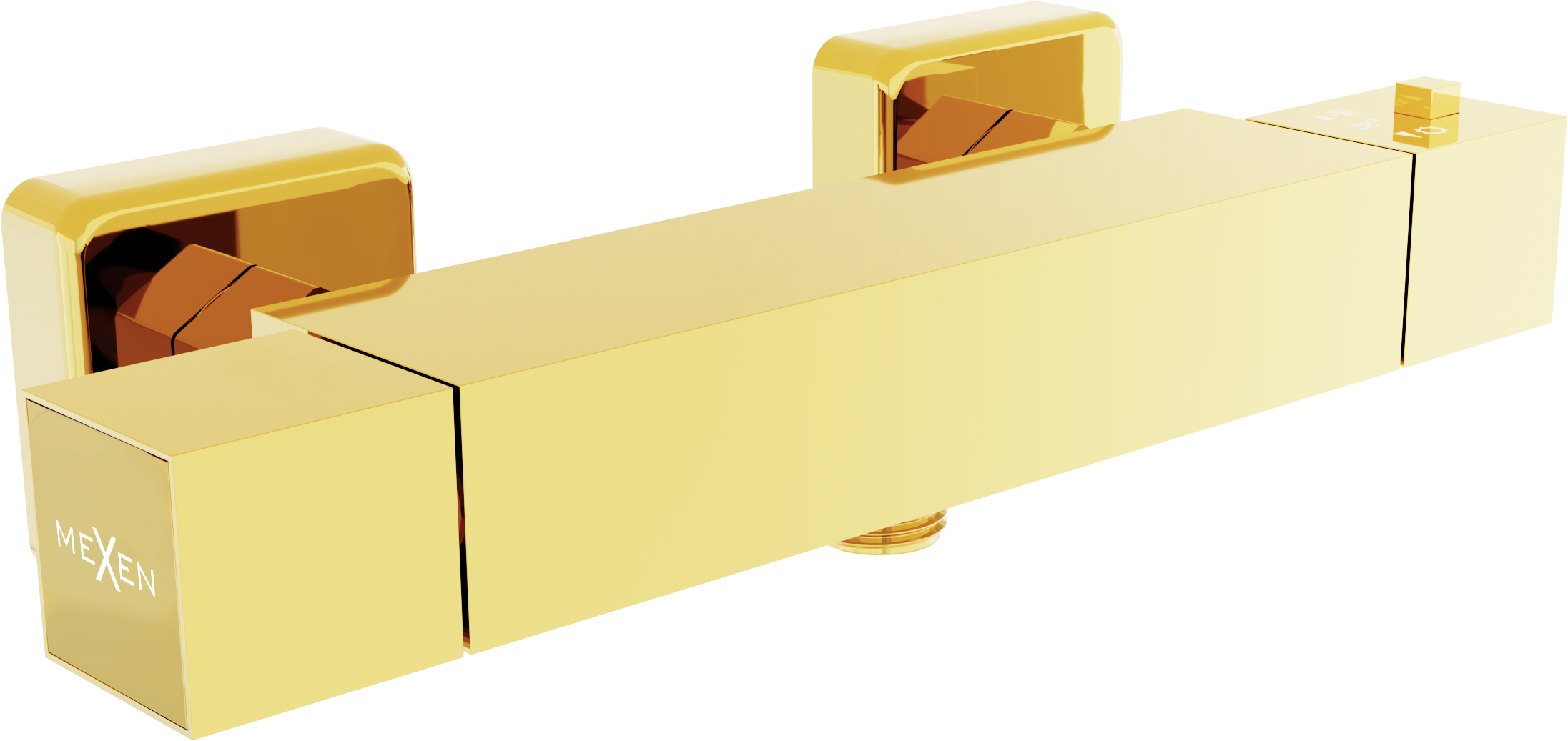 Mexen Cube termostatická sprchová batéria, zlatá - 77200-50
