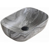 Mexen Rita umývadlo na dosku 45 x 32 cm, sivý kameň - 21084593