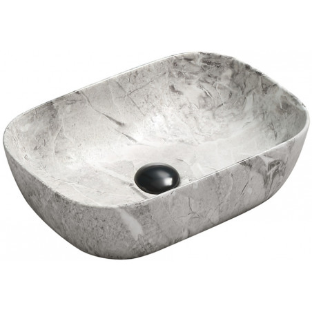 Mexen Rita umývadlo na dosku 45 x 32 cm, sivý kameň - 21084598