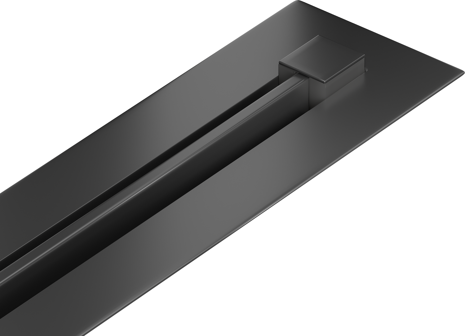 Mexen Flat 360° Super Slim odtokový žľab otočný 70 cm, čierna - 1751070