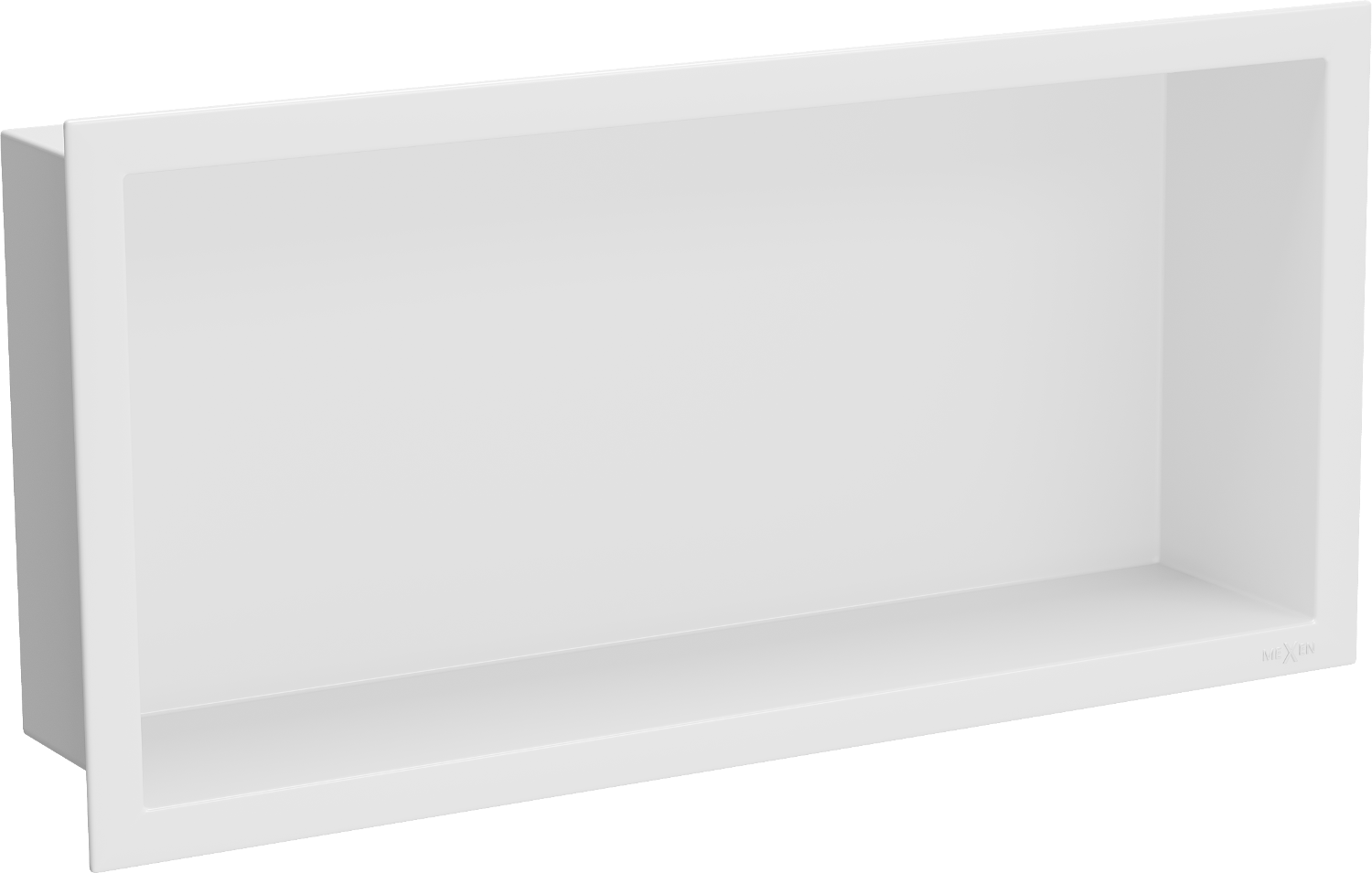 Mexen X-Wall-R zapustená polička s okrajom 45 x 20 cm, biela - 1920452010