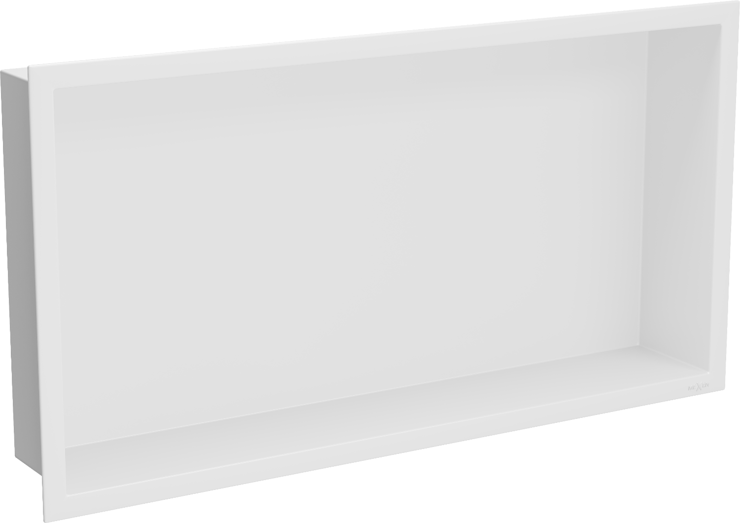 Mexen X-Wall-R zapustená polička s okrajom 60 x 30 cm, biela - 1920603010