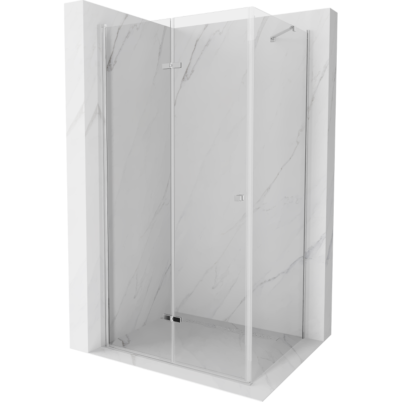 Mexen Lima sprchová kabína, skladacie dvere 80 x 100 cm, transparentnéné, chrómová - 856-080-100-01-00