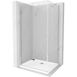 Mexen Lima sprchová kabína, skladacie dvere 70 x 90 cm, transparentnéné, chrómová + závesný bidet Flat - 856-070-090-01-00-4010