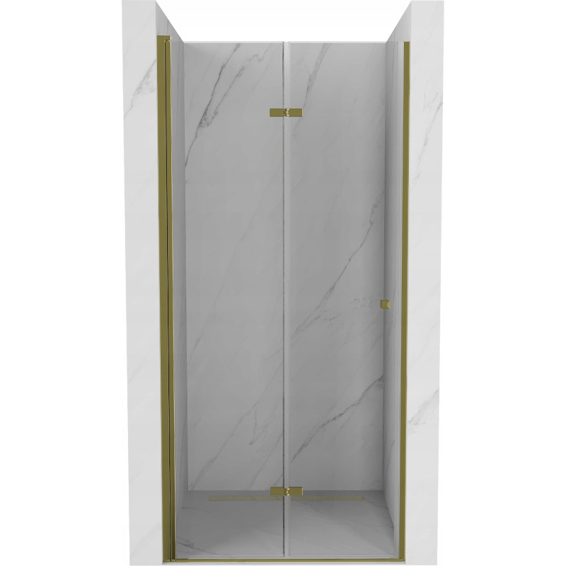 Mexen Lima skladacie sprchové dvere 90 cm, transparentnéné, zlatá - 856-090-000-50-00