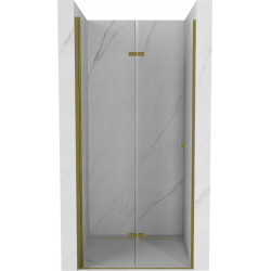 Mexen Lima skladacie sprchové dvere 100 cm, transparentnéné, zlatá - 856-100-000-50-00