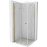 Mexen Lima sprchová kabína, skladacie dvere 90 x 90 cm, transparentnéné, zlatá - 856-090-090-50-00