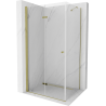 Mexen Lima sprchová kabína, skladacie dvere 100 x 90 cm, transparentnéné, zlatá - 856-100-090-50-00