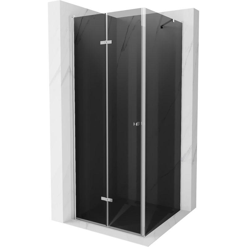 Mexen Lima sprchová kabína, skladacie dvere 70 x 70 cm, grafitová čierna, chrómová - 856-070-070-01-40