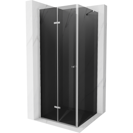Mexen Lima sprchová kabína, skladacie dvere 70 x 70 cm, grafitová čierna, chrómová - 856-070-070-01-40