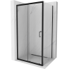 Mexen Apia sprchová kabína, posuvné dvere 125 x 80 cm, transparentnéné, čierna - 840-125-080-70-00