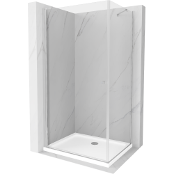 Mexen Pretoria sprchová kabína, kyvné dvere 70 x 100 cm, transparentnéné, chrómová + závesný bidet Flat - 852-070-100-01-00-4010