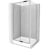 Mexen Apia sprchová kabína, posuvné dvere 100 x 80 cm, transparentnéné, chrómová + závesný bidet Rio - 840-100-080-01-00-4510