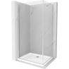 Mexen Pretoria sprchová kabína, kyvné dvere 100 x 80 cm, transparentnéné, chrómová + závesný bidet Flat - 852-100-080-01-00-4010