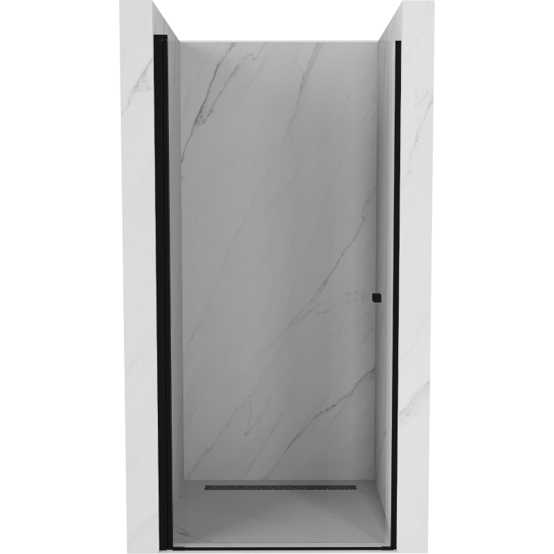 Mexen Pretoria kyvné sprchové dvere 80 cm, transparentnéné, čierna - 852-080-000-70-00
