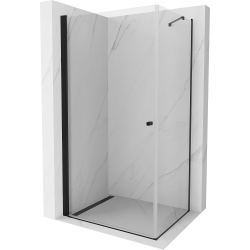 Mexen Pretoria sprchová kabína, kyvné dvere 70 x 90 cm, transparentnéné, čierna - 852-070-090-70-00