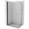 Mexen Pretoria sprchová kabína, kyvné dvere 90 x 80 cm, transparentnéné, čierna - 852-090-080-70-00