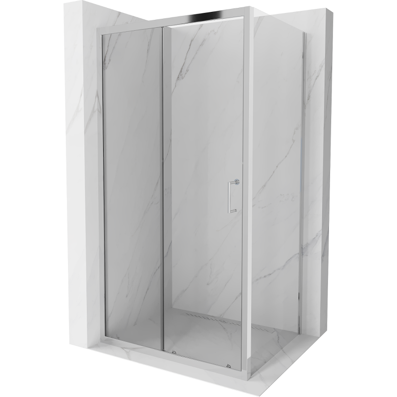 Mexen Apia sprchová kabína, posuvné dvere 120 x 70 cm, transparentnéné, chrómová - 840-120-070-01-00