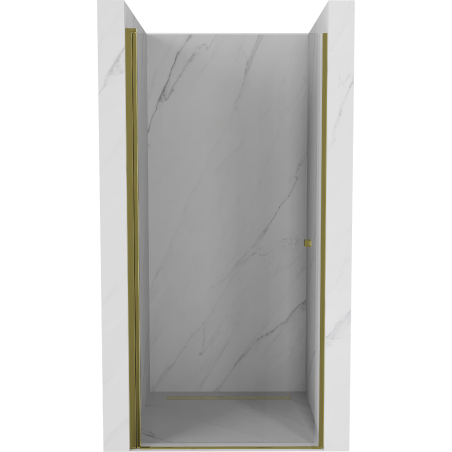 Mexen Pretoria kyvné sprchové dvere 80 cm, transparentnéné, zlatá - 852-080-000-50-00